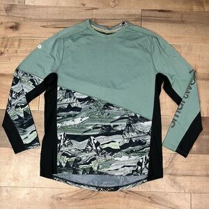 Smartwool Men’s Size XL Mountain Bike Long Sleeve Jersey Shirt Green Merino